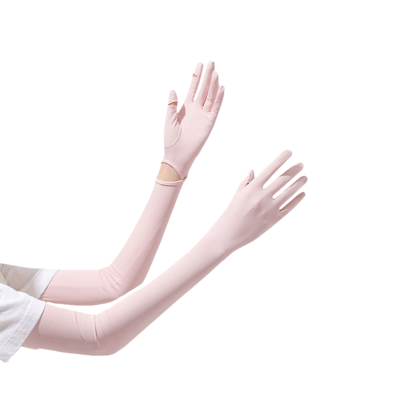 Warrior Summer UV Protection Arm Sleeves for Women, Ice Silk Anti-Slip Touchscreen Gloves, Outdoor Cycling Sports Cooling Sleeves