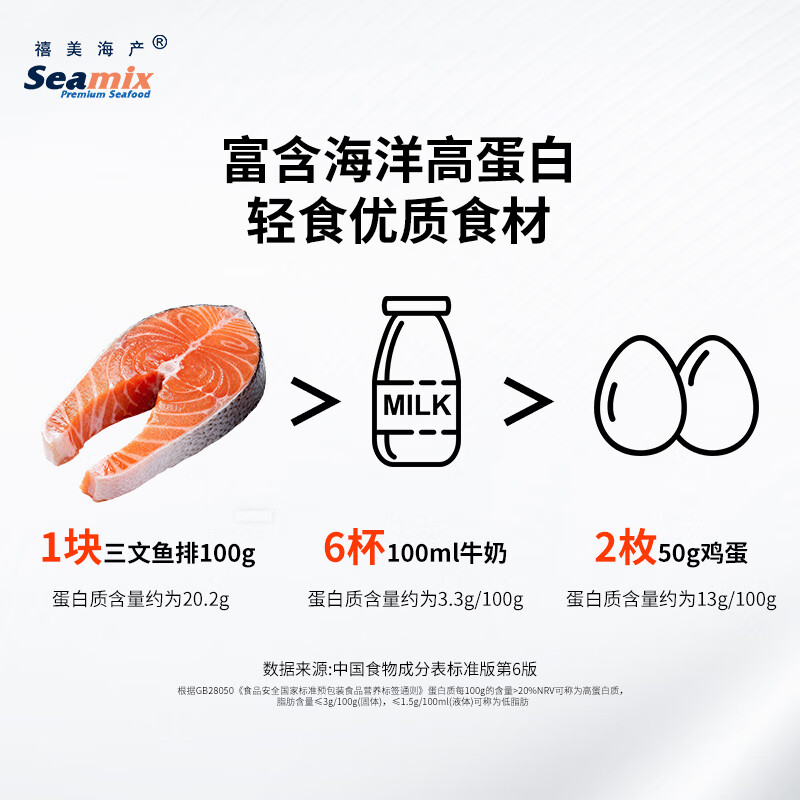 禧美海产冷冻大西洋三文鱼排400g/袋 2块装 原切段 大西洋鲑 烧烤食材