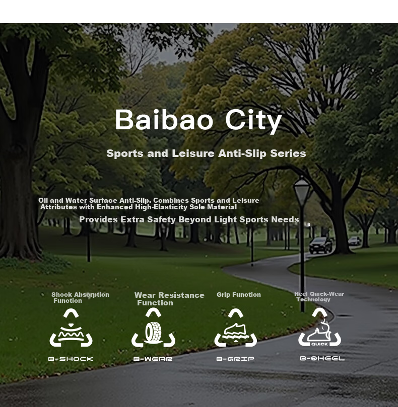 Baibao Super Non-Slip Women's Sports Shoes Oil and Water Resistant Lightweight Running Shoes Soft Cushion Breathable Maternity Safety Casual Shoes 4