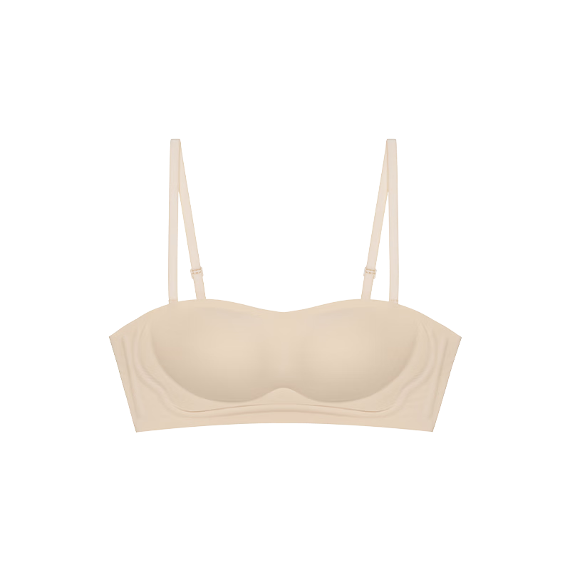 NEIWAI Orange Label Zero-Worry Strapless Non-Slip Wireless Fixed Cup Bra Breathable Detachable Straps Women's Underwear
