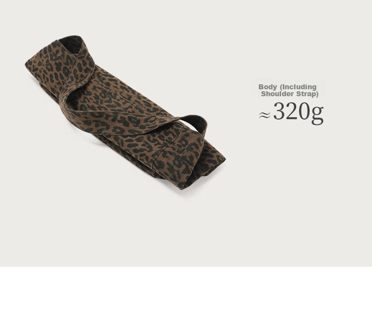 Miaodi Relaxed Lazy Style Leopard Print Large Capacity Double-Sided Shoulder Commuter Canvas Tote Bag Women's Underarm Hobo Bag 11