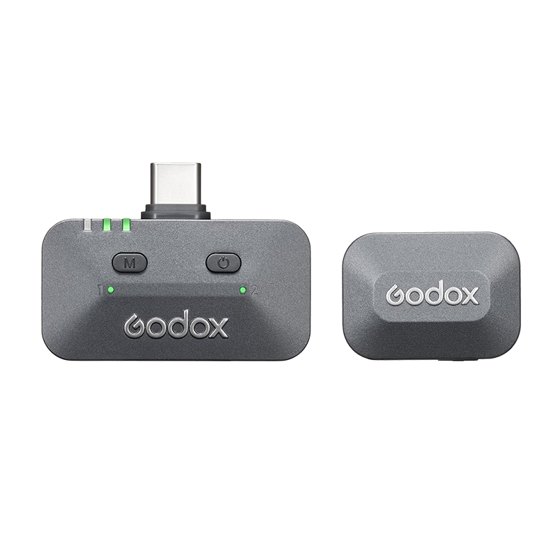 Godox [New] Alink Wireless Microphone Video Recording Audio Mobile Phone Camera Computer Universal Omnidirectional Smart Noise Reduction Microphone AIink Kit1 [One Transmitter One Receiver]