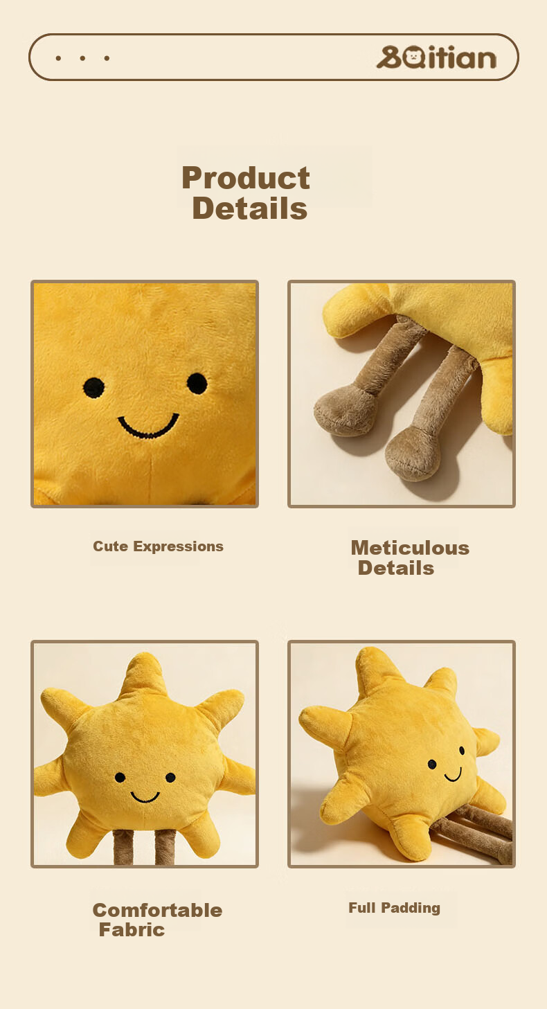 Xiao Ye Seven Days Sun Plush Toy Doll Pillow Cushion Bed Sofa Birthday Women's Day Goddess Gift 4