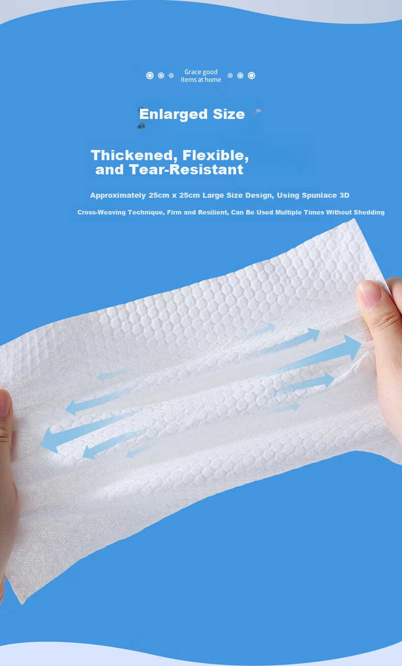 Grace Thick Disposable Foot Wipes Household Foot Towels Hotel Travel Disposable Foot Cloth 2 Rolls Pack 6