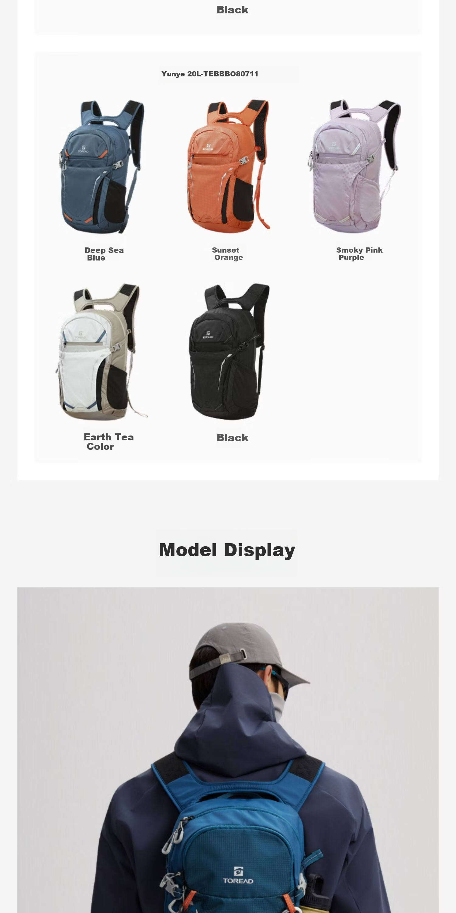 TOREAD OMIN PACK Lightweight Outdoor Hiking Commuter 13L Water-Resistant Backpack Yunfeng White 12