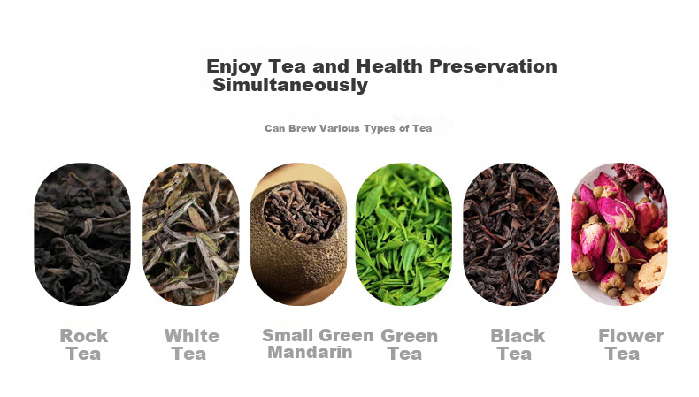 Yubai Electric Ceramic Stove Tea Maker Tea Cooker Tea Pot Health Preservation Stove Brewing Old White Tea Black Tea Flower Tea MFX-X5 (Sandalwood Color) 16