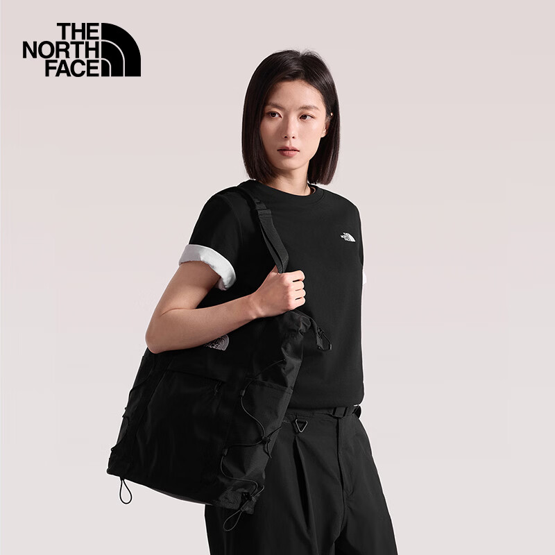 The North Face Women's Short Sleeve T-Shirt Crew Neck Printed Outdoor Casual Breathable 8JSN Black/JK3 L