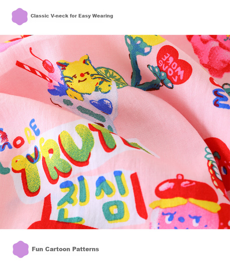 Purple Floral Language [Lyocell Series] Long Sleeve Cotton Silk Children's Pajamas Girls' Air Conditioning Homewear Pink 140 10