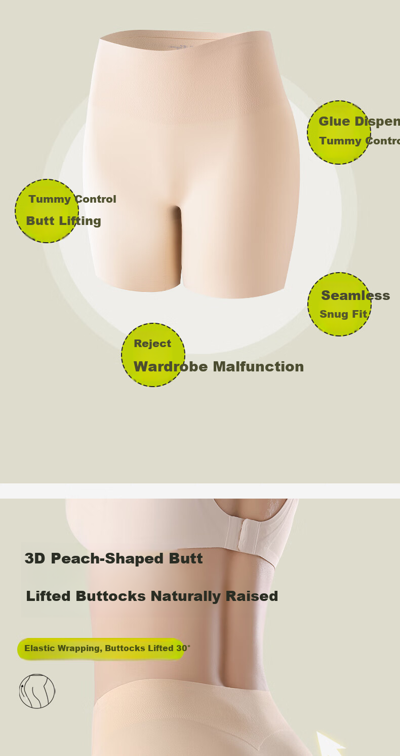 GRACEWELL High-Waist Breathable Shaping Slimming Safety Shorts for Tummy Control Summer Thin Seamless Stretch Body Shaper QS 9