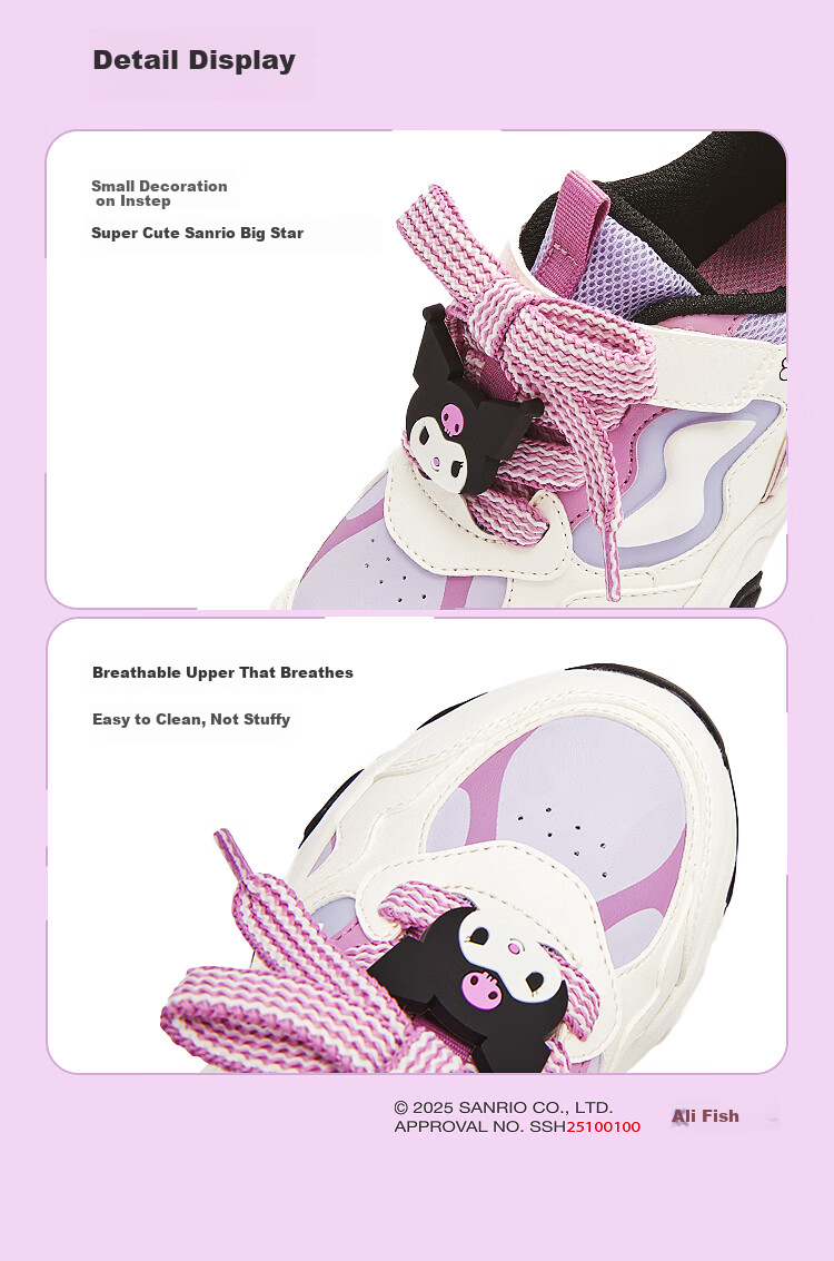 Balabala Kuromi IP Kids Running Shoes Boys Girls 2026 Spring Autumn Baby Sports Shoes Sweet Style 7