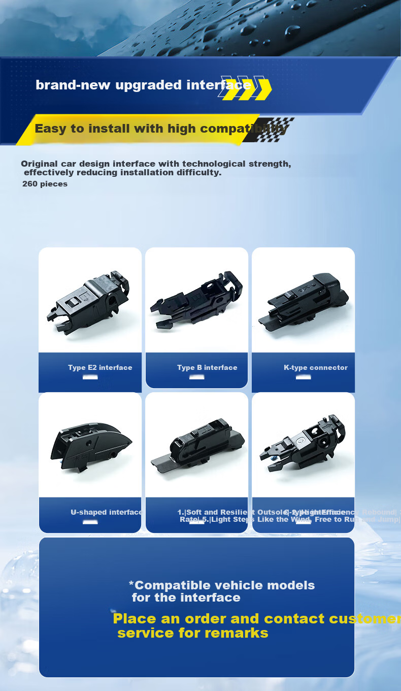 MICHELIN New Frameless Silent Wiper Blade for Lavida 13-17, Bora 11-18, Zotye T800 18-22/19B 6
