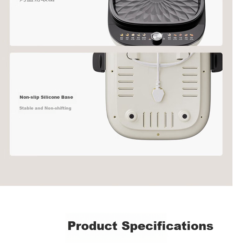 Joyoung Multifunctional Double-Sided Heating 0-Fluorine Titanium Ceramic Electric Griddle 2200W High Power Breakfast Maker with 3 Adjustable Settings JK30-GK320 22