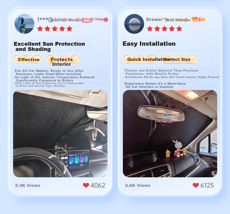 XINSHENGLING Car Sunshade Front Windshield Sun Protection Heat Insulation for Trumpchi GS3/GS4/GS8, Shadow Leopard Cool M8/M6, E8/9, Xiangwang S9S7 4
