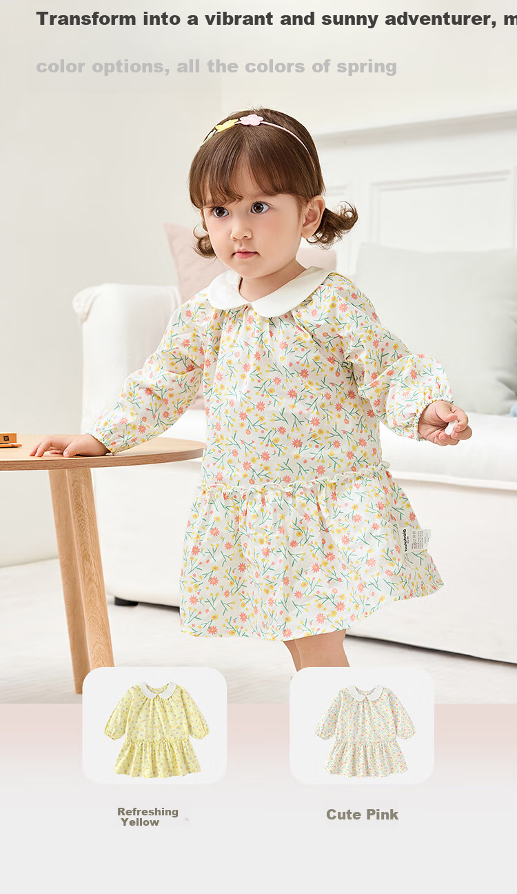 Balabala [balaOne] Kids Children's Dress Girls 2026 Spring Printed Short Skirt 7