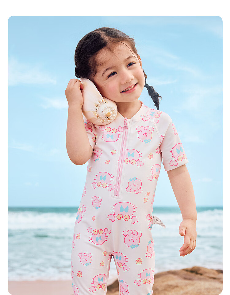 Balabala Kids Swimwear Boys Girls Baby 2026 Summer New Two-Piece Sunscreen Chlorine-Resistant Cartoon Swimsuit Set 15