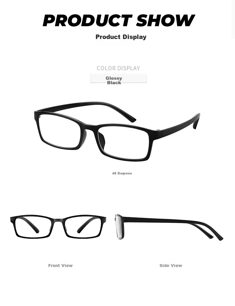 LOHO Anti-Blue Light Reading Glasses for Men, High-Definition Lenses, Fashionable Glasses for Middle-Aged And Elderly Women, Black, -3.50 Diopters 17