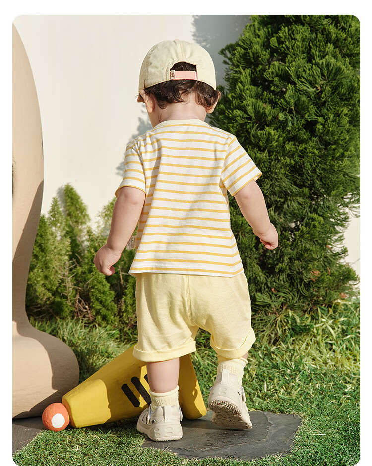 Balabala [balaOne] Kids Baby T-Shirt Infant Short Sleeve Top 2026 Summer Two-Piece Set 8