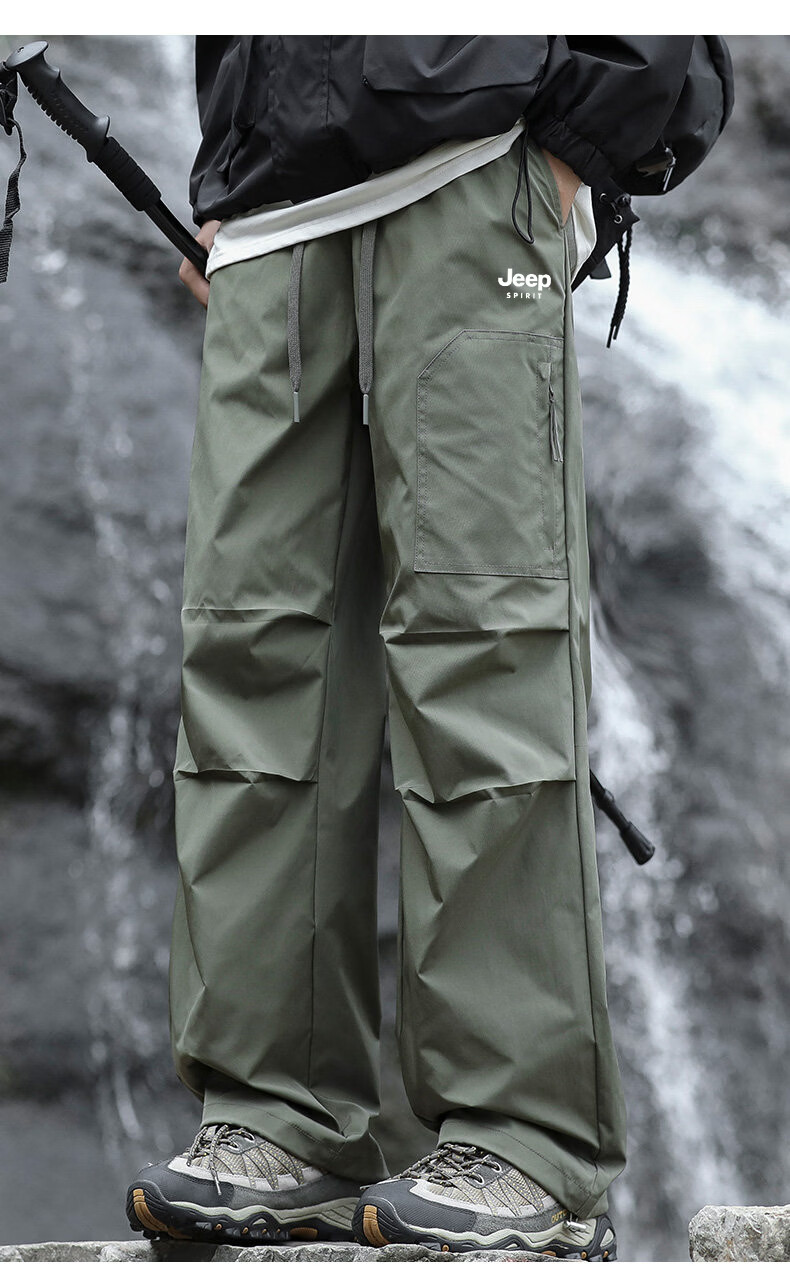 JEEP Men's Waterproof Tactical Cargo Pants Outdoor Hiking Sports Pants Military Green XL 6