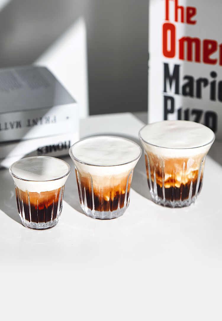 Bincoo Hand Brewed Coffee Glass Vintage Dirty Coffee Cup Australian White Cup Espresso Cup - Transparent 200ml 16