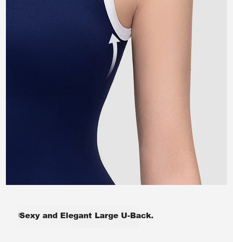Curvilism [Victoria Song Style] Yoga Fitness Shaping Bodysuit Tummy Control Hip Lift Waist Cincher Navy Blue Size L 9