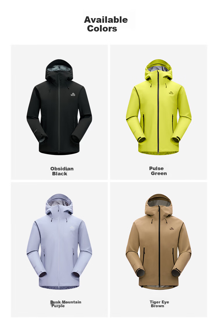 Pelliot Cheng Yi Same Style Rock Shell Hard Shell Windproof Mountaineering Jacket Unisex 124101048 Green M 28