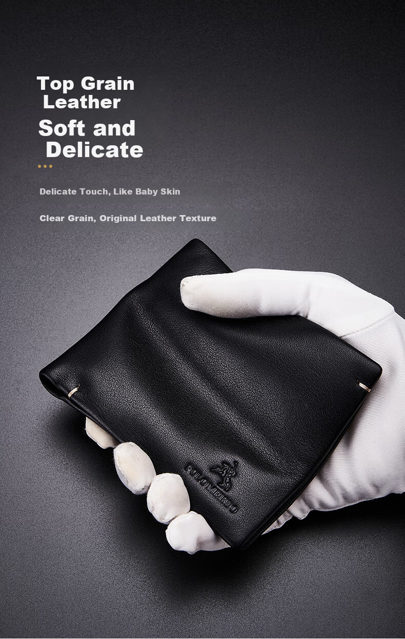 Paolo Mest Men's Genuine Leather Short Wallet Gift Box JD Self-operated Birthday New Year Gift for Boyfriend Husband Father 7