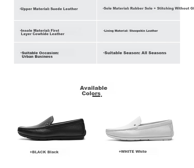 Goldlion Men's Business Casual Suede Slip-On Loafers G567410232BBB White Size 44 17
