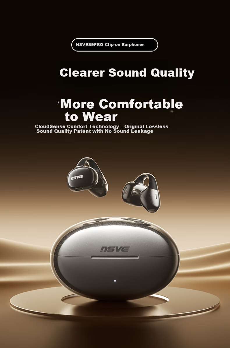 NSVE Nengzhi S9 2026 Latest Bluetooth Bone Conduction Open-Ear Wireless Earphones Long Battery Life Sports Gift for Sony Huawei 8