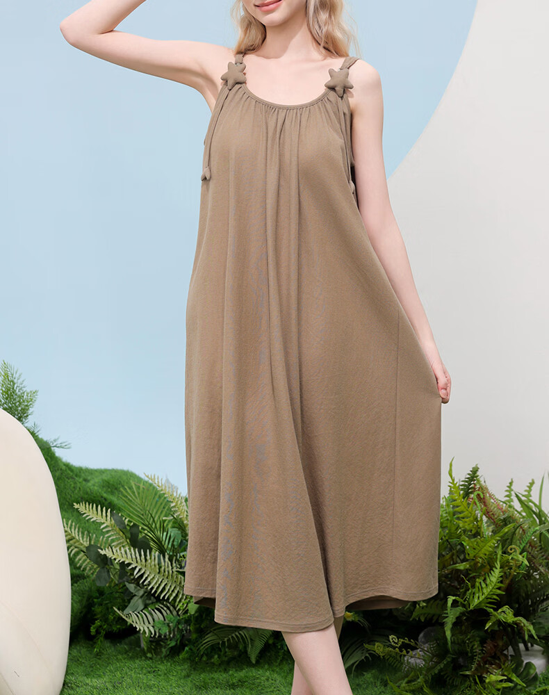 Sidoo Maternity Nursing Nightgown Spring Summer with Chest Pad Loose Fit Nursing Dress Plus Size Pink L 23