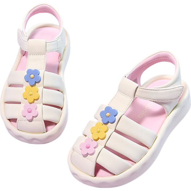 BALABALA Children's Sandals, Girls' Shoes, Summer 2025 Soft-Soled Roman Sandals, Closed-Toe Beach Shoes, 208225141009