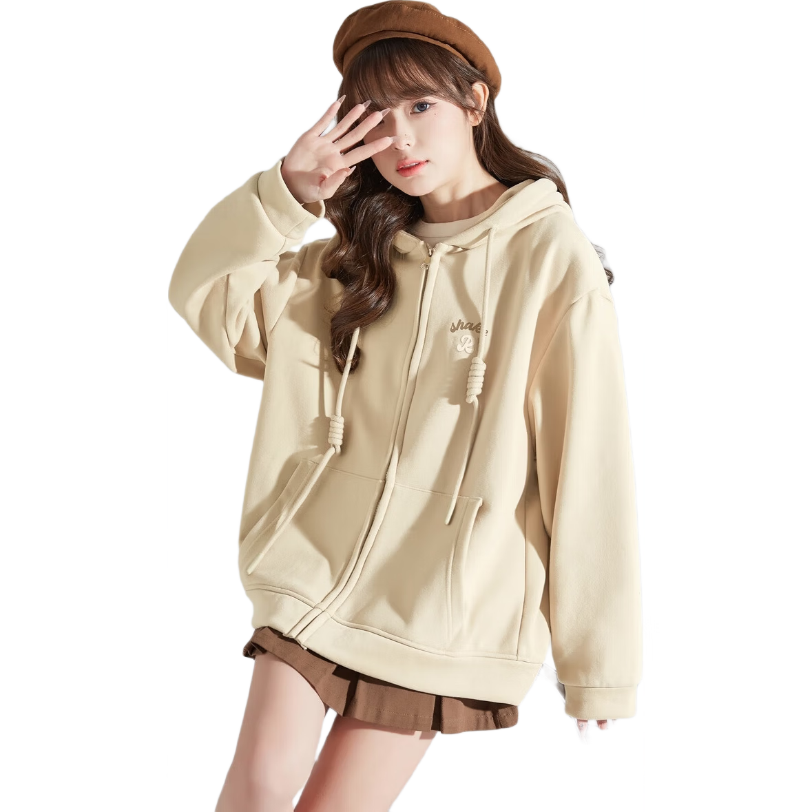TonLion , Women's Knitted Hooded Cardigan for Autumn And Winter, Versatile Simple Style Comfortable Fashionable Jacket Z