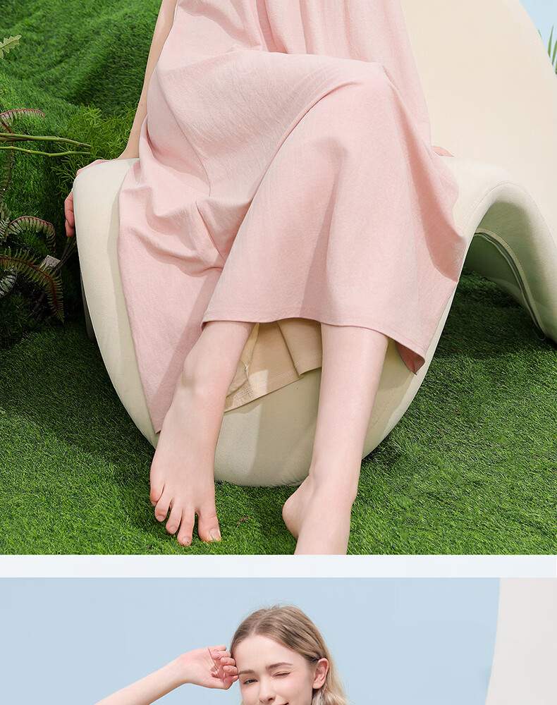 Sidoo Maternity Nursing Nightgown Spring Summer with Chest Pad Loose Fit Nursing Dress Plus Size Pink L 22