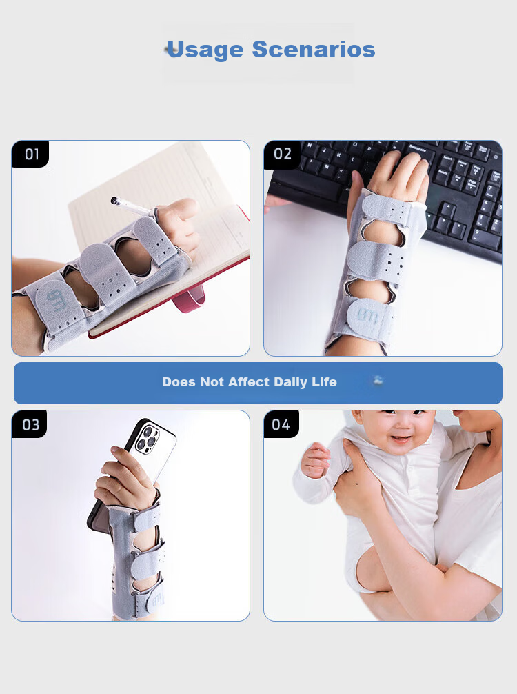 Tuobuzhe Wrist Joint Support Brace Wrist Fracture Protector Tendonitis Wrist Guard Anti-Sprain Recovery Rehabilitation 14
