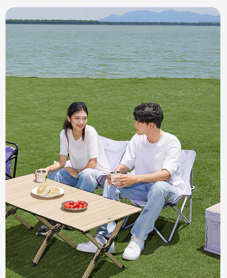 MOBIGARDEN Moon High Back Chair Outdoor Camping Folding Portable Lazy Chair NX25665051 Fine Sand Yellow 7