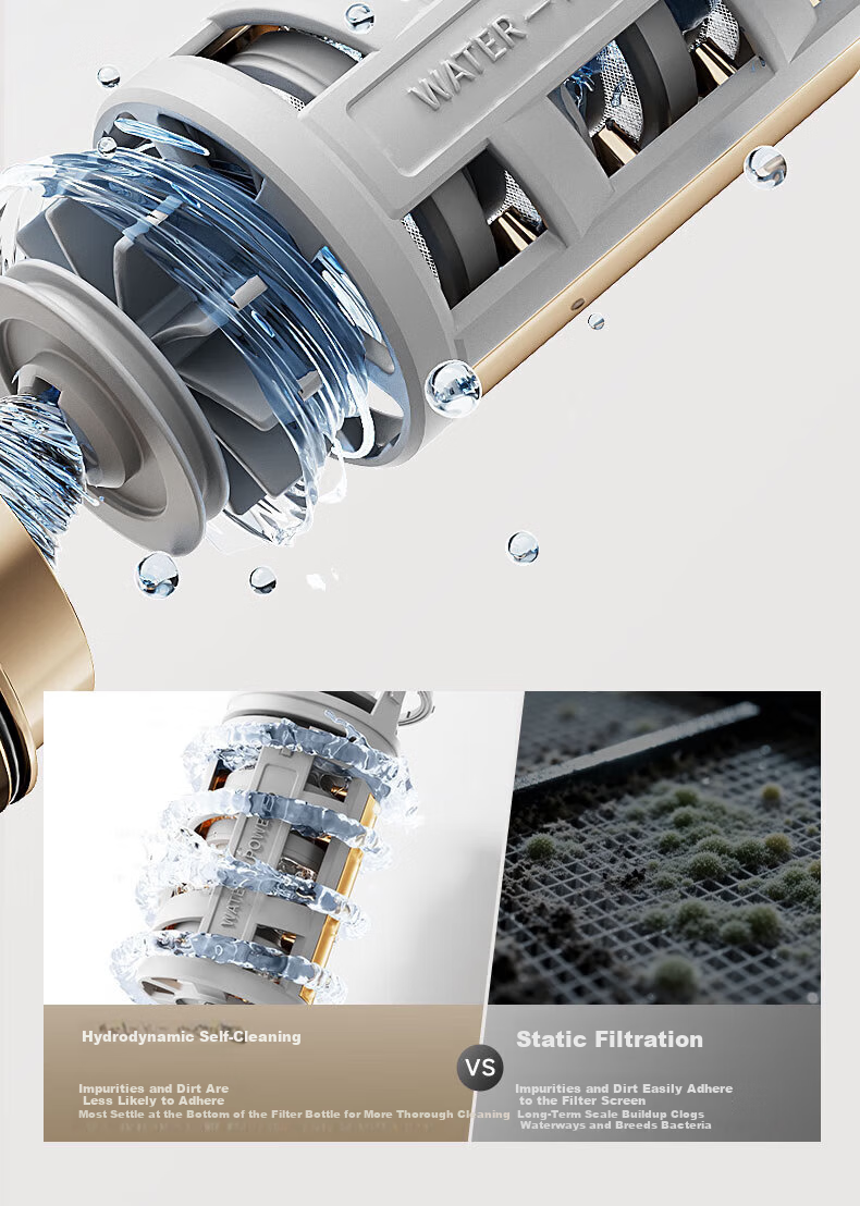 TOSHIBA Pre-filter 40 Micron Dual Mesh Filter Dual Turbine Backwash Real-time Pressure Monitoring 9T High Flow Whole House Self-cleaning Water Purifier TQ40-01 6