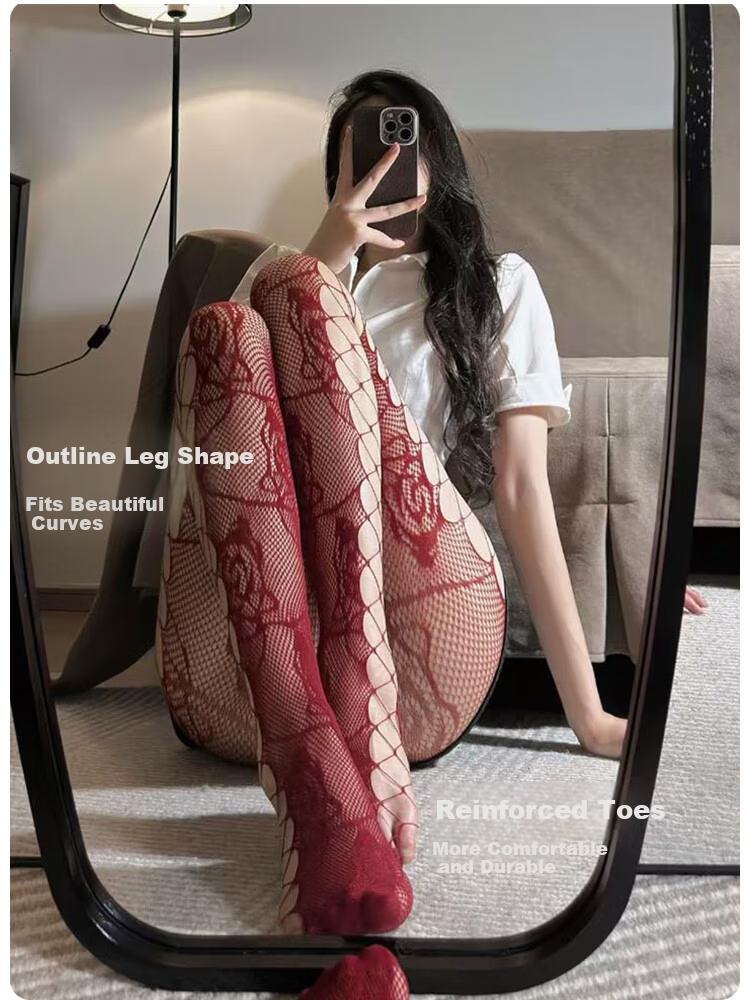 9i9 Irregular Ripped Lace Fishnet Stockings Sexy Vintage Sheer Leggings 3-Pack S64 9