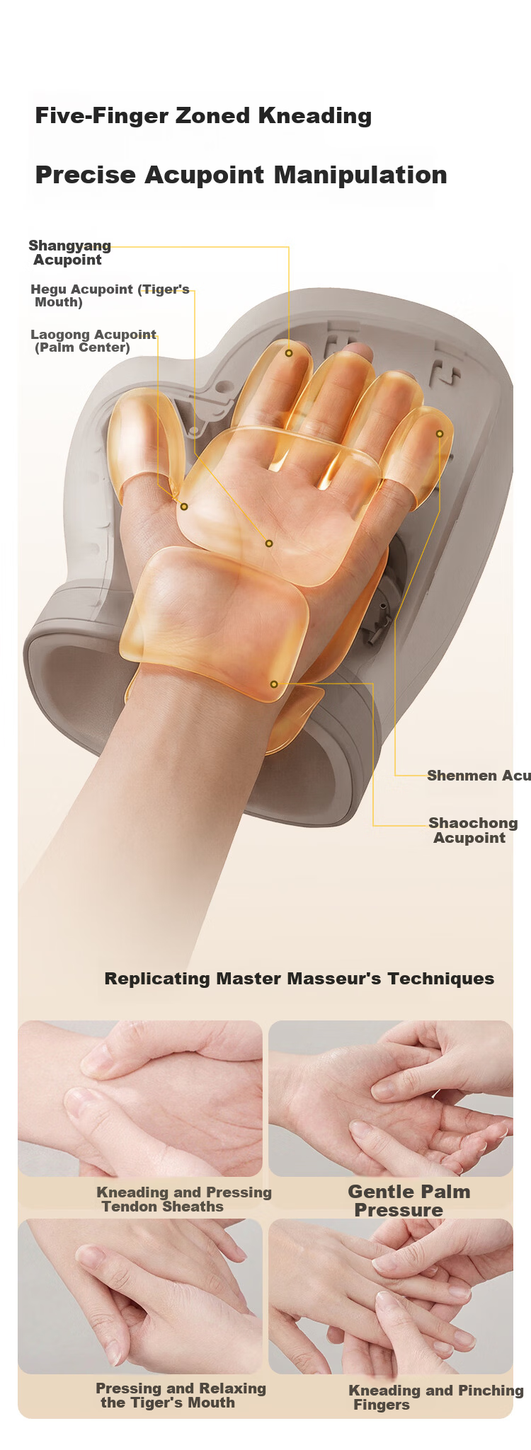 JD Jingzao Hand Massager Therapy Device for Palm, Wrist, Joint, and Tendonitis, Mouse Hand Heat Therapy - New Year Gift for Elders, Mom, Mother's Day, Women's Day 3