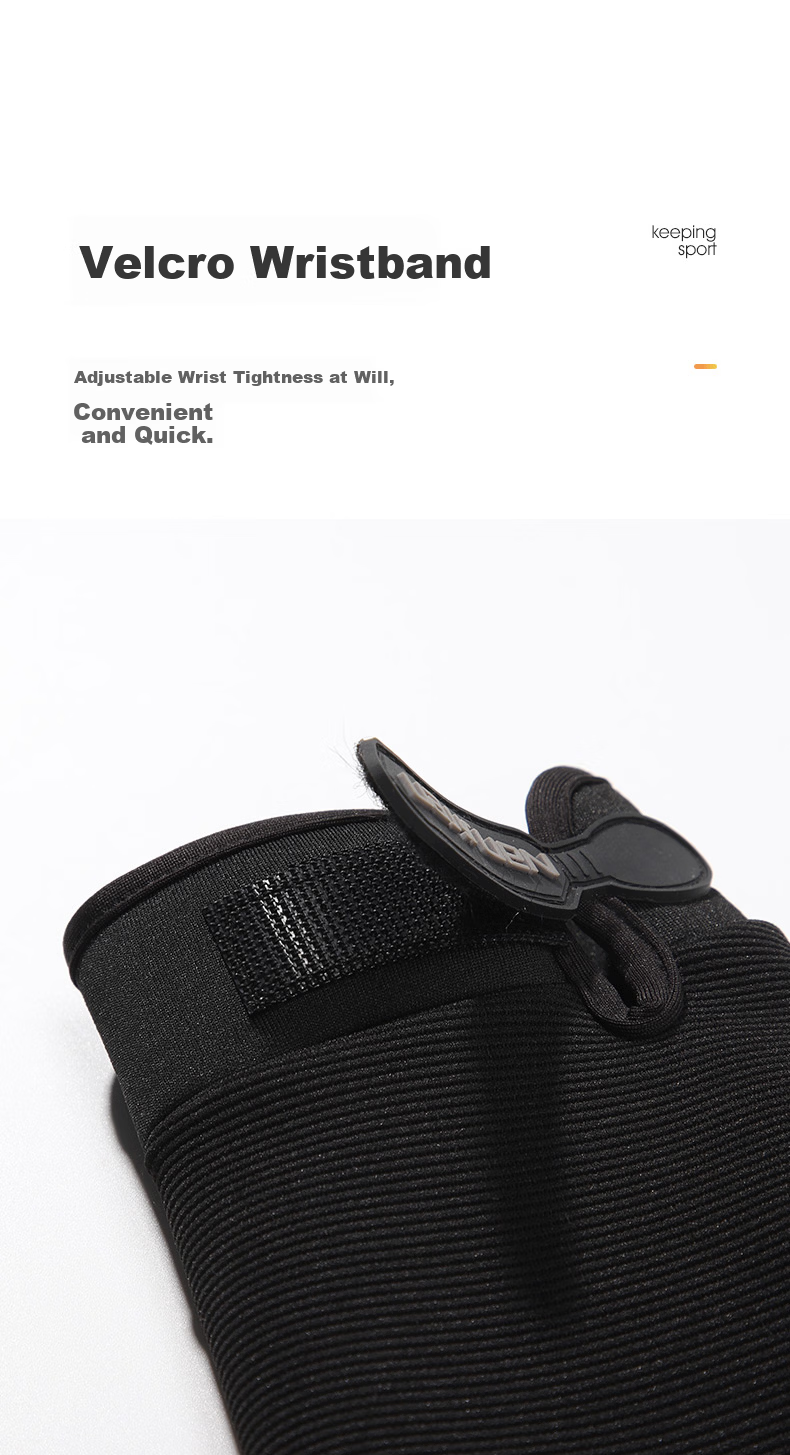 Nanjiren Men's Half-Finger Cycling Gloves Tactical Sports Non-Slip Outdoor Motorcycle Gloves Black 5