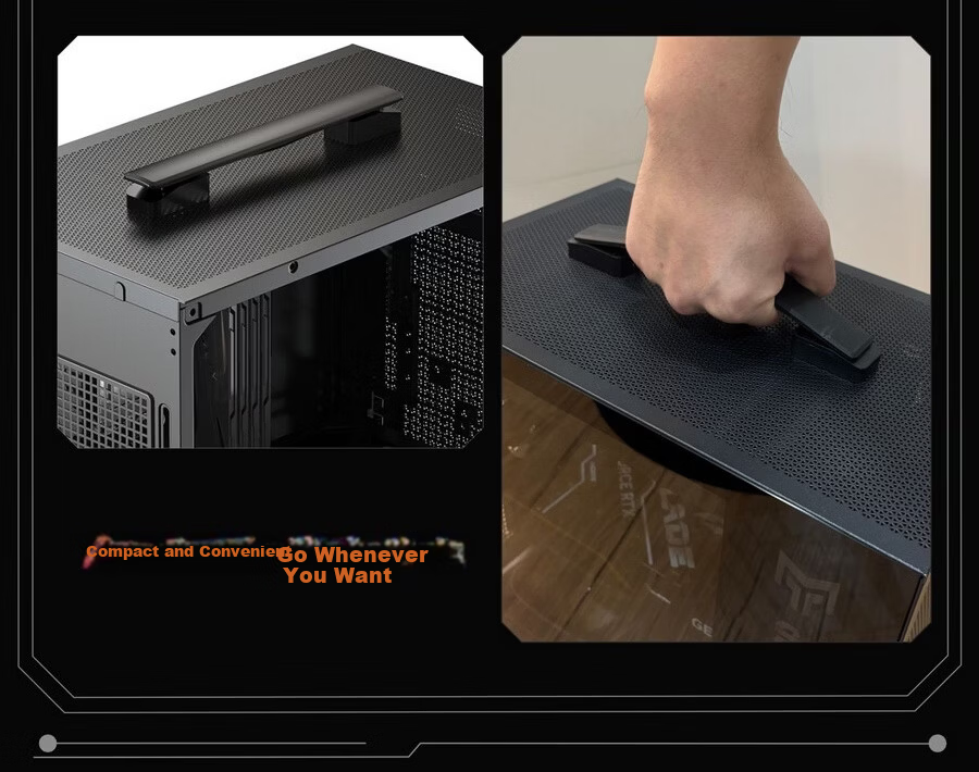 GALAX Metal Master T240 Laptop Case (Portable M-ATX/Reinforced Handle/240mm Radiator/178mm Air Cooling/ATX Power Supply/Long Graphics Card/About 23L) 6