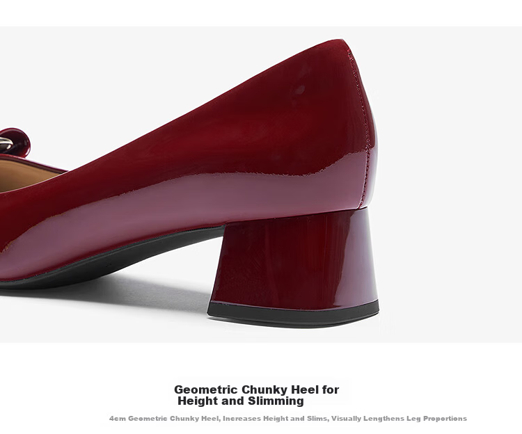 Le Saunda 26 Spring New Fashion Chunky Heel Square Toe Lambskin Commuter Pumps Women 6T41009 Hepburn Black BKK 36 6