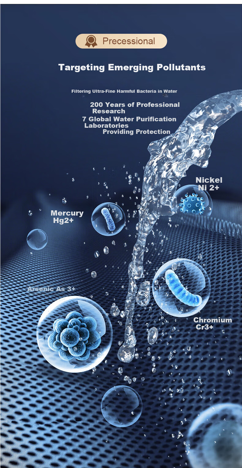 Besco Imported Household Under-Sink Water Purifier Integrated High-Flow Upgraded Model Pure Energy Complete Unit (Standard Faucet) 4