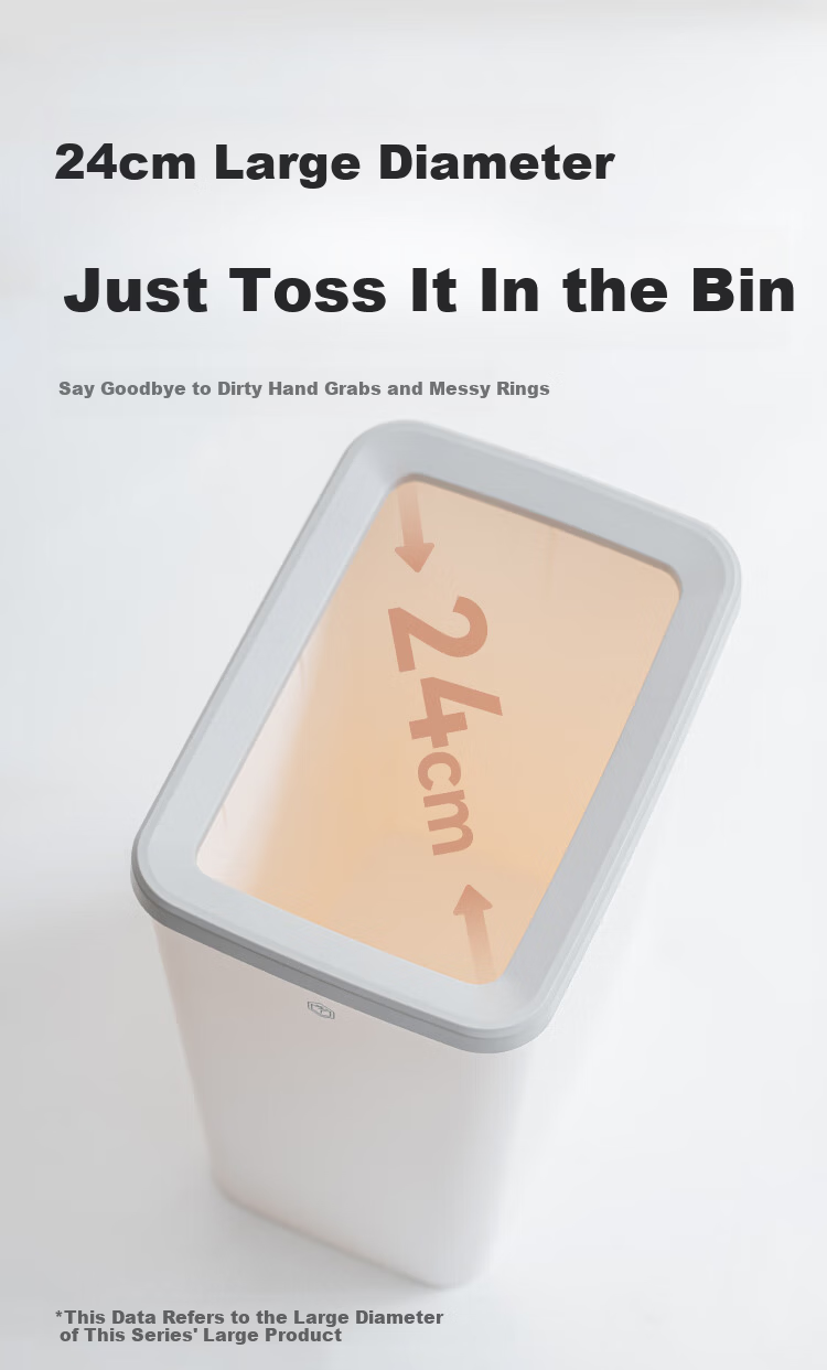 JD Jingzao 12L Large Lidless Narrow Slot Trash Can for Living Room, Bathroom, Kitchen, Toilet, Office 2