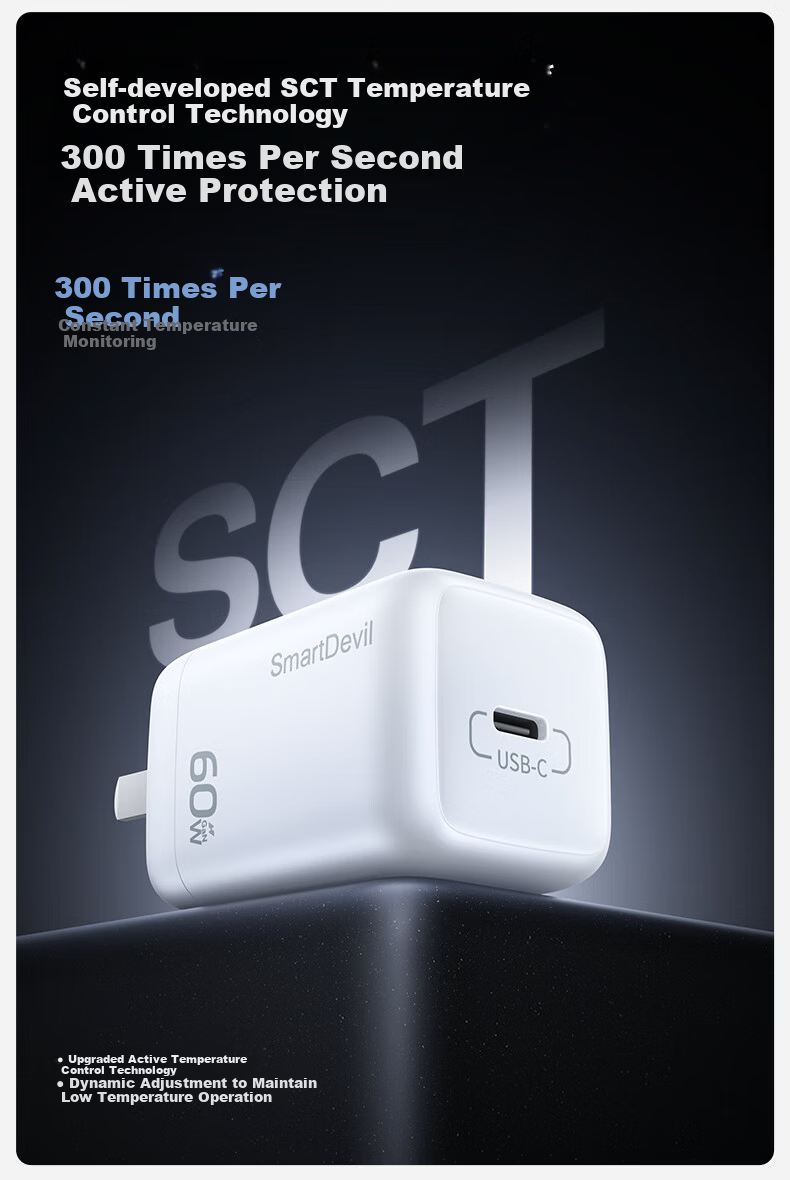 Shanmo [AVS Protocol] Apple 17 Charger 60W GaN Fast Charger Compatible with 45W/40W Fast Charging for iPhone 17 Pro Max/16/15 Phone Adapter 14