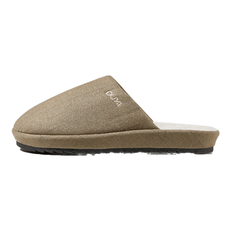 PUXI Senxu Four Seasons Silent Soft Sole Cotton Linen Slippers - Office Home Versatile Oak Brown 40-41