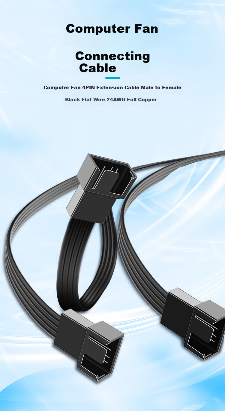 ZHENWEI Computer Cooling Fan SATA to 3pin/4pin One-to-One 30cm 1