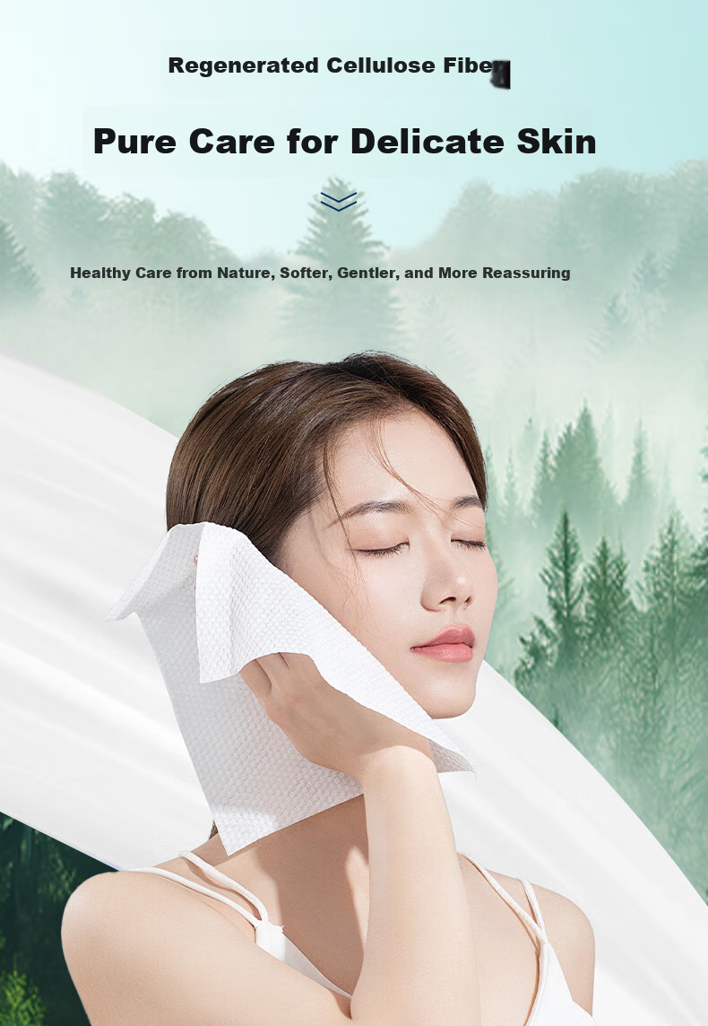 Guyunti Facial Cleansing Wipes 180 Sheets * 2 Packs Soft Disposable Face Towels 24*28CM 11