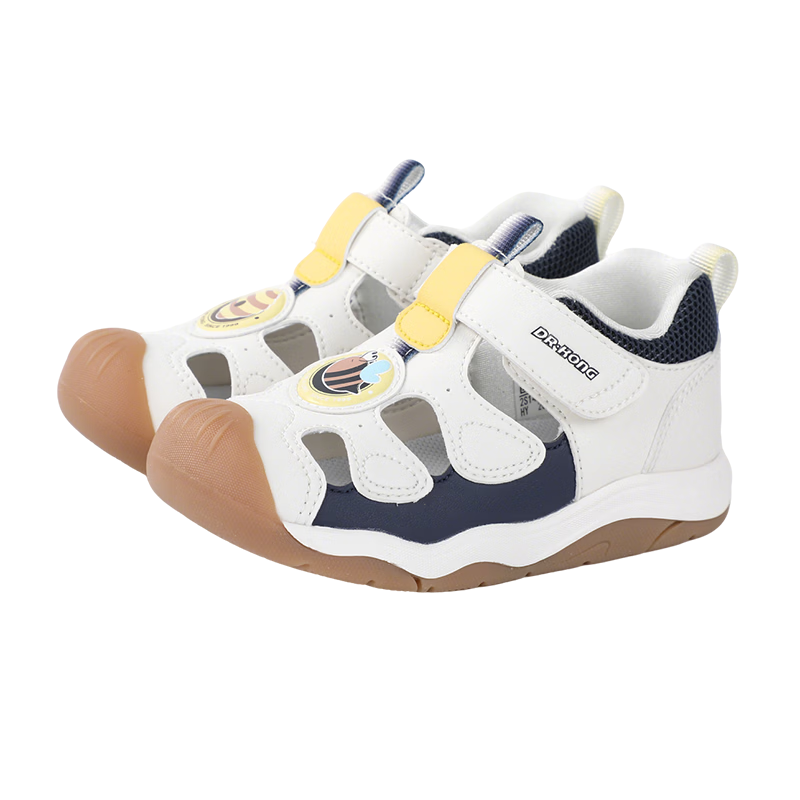 Dr. Jiang Toddler Walking Shoes Summer Boys and Girls 1-3 Years Breathable Children's Sandals 2S14A2029AM Beige/Blue Size 30