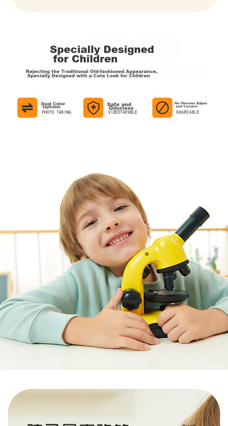 Bresser Microscope for Children, Dual-Use for Biological And Optical Viewing, High Magnification 750x, Scientific Experiment Toy, Children's Day Gift 5
