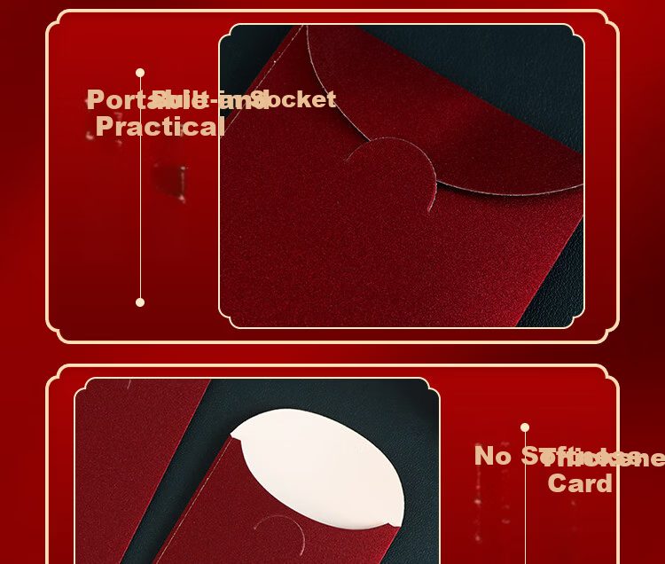 Extreme Space Creative Red Envelope Set 6pcs Birthday Work Opening Housewarming Bonus Red Packets 8