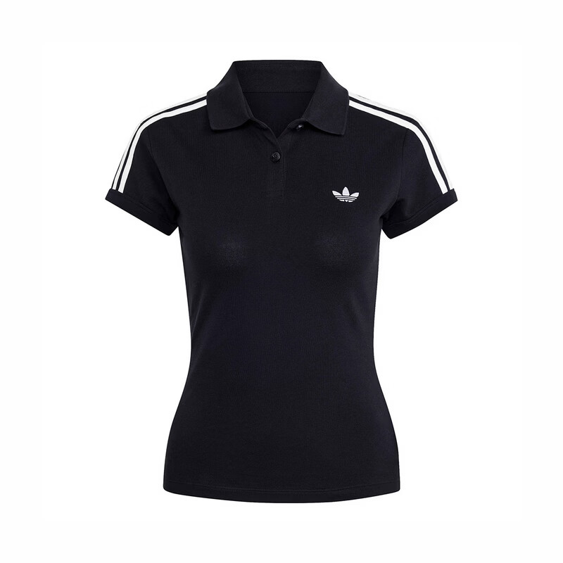 Adidas Originals Women's 3S POLO Short Sleeve KD7974 Black XS 3